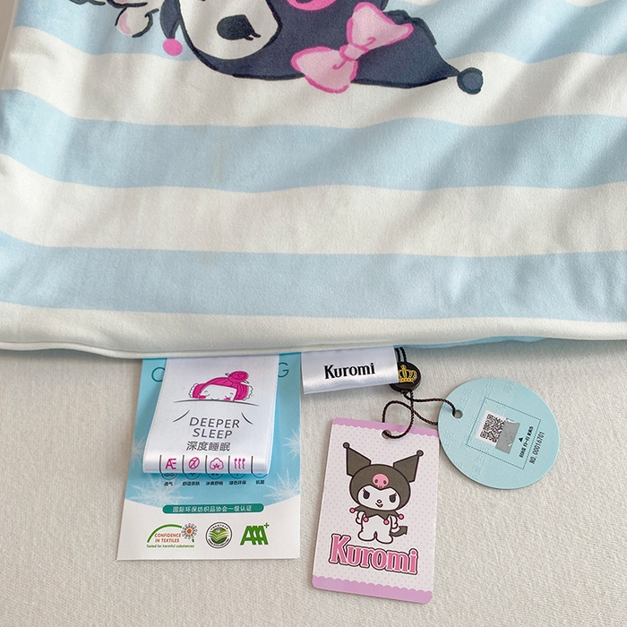 91家纺网 家纺一手货源 找家纺 DS-2025新款儿童卡通三丽鸥正版授权A类针织棉夏被系列 美妆库洛米