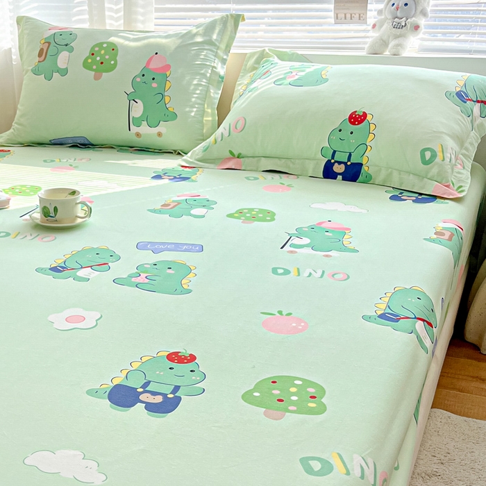 91家纺网 家纺一手货源 找家纺 涵宸家纺 2024新款全棉小清新印花单品套件--单枕套 枕套-龙游记