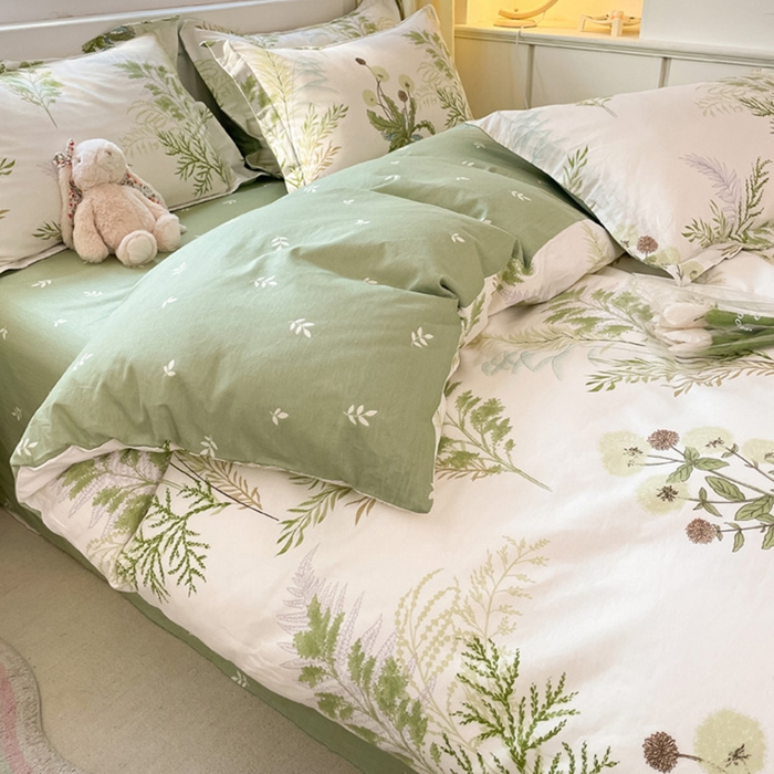 91家纺网 家纺一手货源 找家纺 涵宸家纺 2024新款全棉小清新印花单品套件--单被套 金秋