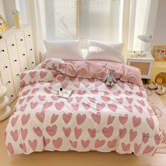 91家纺网 家纺一手货源 找家纺 大柏树 2025新款全棉13376印花四件套系列（可定制）-单被套 倾心