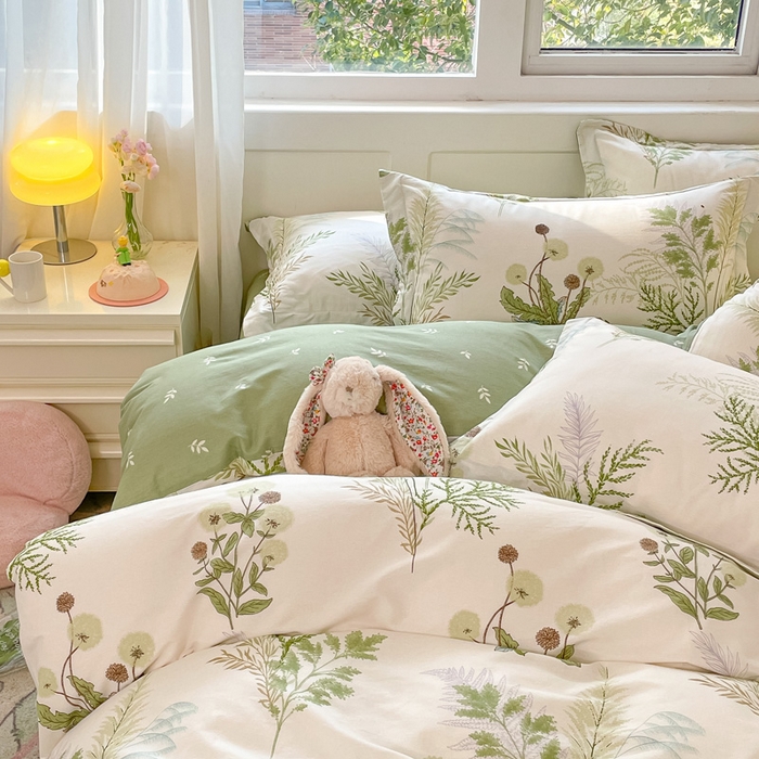 91家纺网 家纺一手货源 找家纺 涵宸家纺 2024新款全棉小清新印花单品套件--单被套 金秋