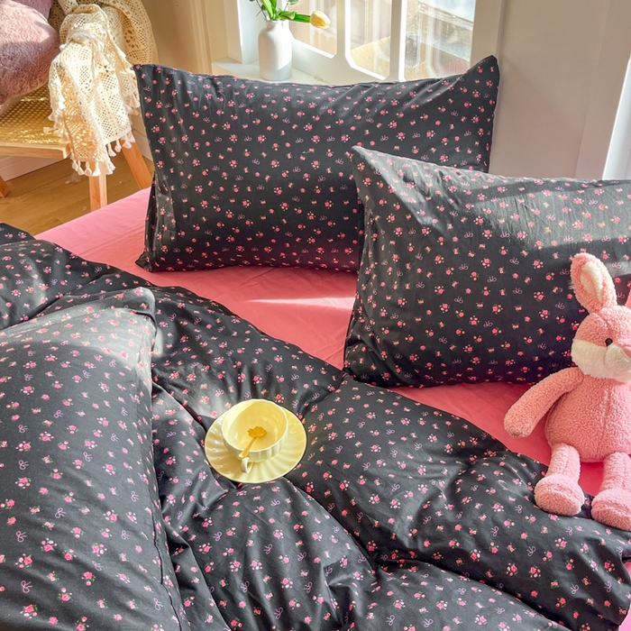 91家纺网 家纺一手货源 找家纺 千朵 2024新款全棉四件套 冬日恋歌