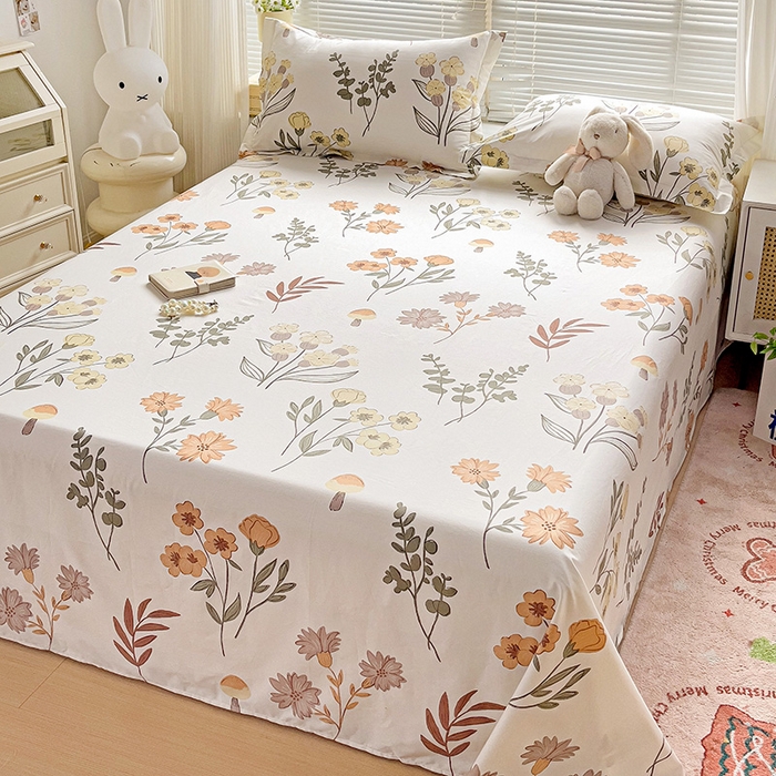 91家纺网 家纺一手货源 找家纺 大柏树 2025新款全棉13376印花四件套系列（可定制）-单床单 南薇