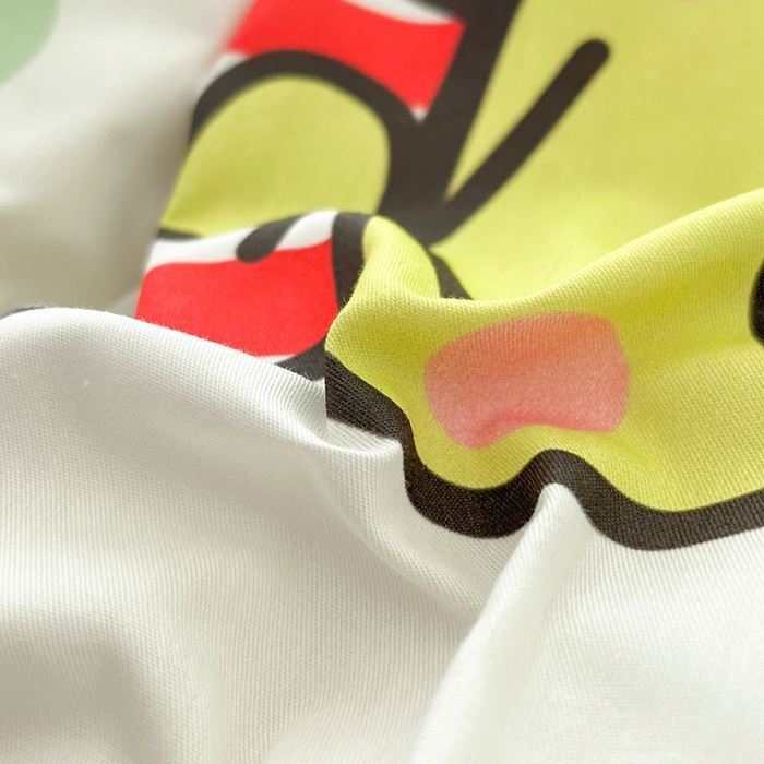 91家纺网 家纺一手货源 找家纺 博雅 2024新款全棉三丽鸥AB版活性印花四件套 波点大眼蛙