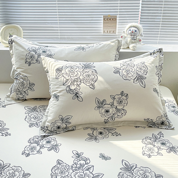 91家纺网 家纺一手货源 找家纺 涵宸家纺 2024新款全棉小清新印花单品套件--单床笠 床笠-安曼