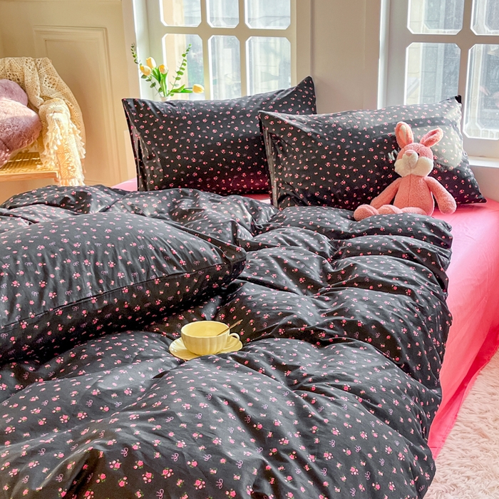 91家纺网 家纺一手货源 找家纺 千朵 2024新款全棉四件套 冬日恋歌