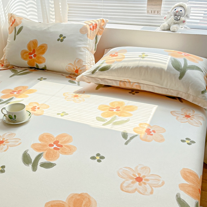 91家纺网 家纺一手货源 找家纺 涵宸家纺 2024新款全棉小清新印花单品套件--单枕套 枕套-香榭