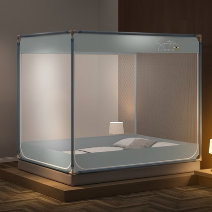 91家纺网 家纺一手货源 找家纺 （总）飞轮海 2024新款床笠款中开门坐床蚊帐Z73/Z36/Z68