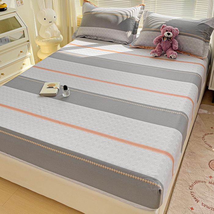 91家纺网 家纺一手货源 找家纺 大柏树 2025新款全棉13376印花四件套系列（可定制）-单床笠 罗伊