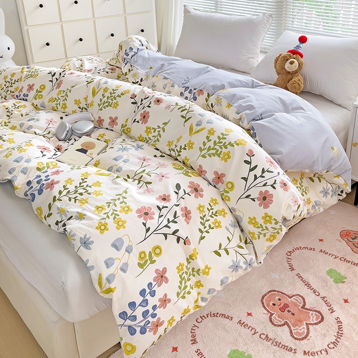 91家纺网 家纺一手货源 找家纺 大柏树 2025新款全棉13376印花四件套系列（可定制）-单被套 云梦花都