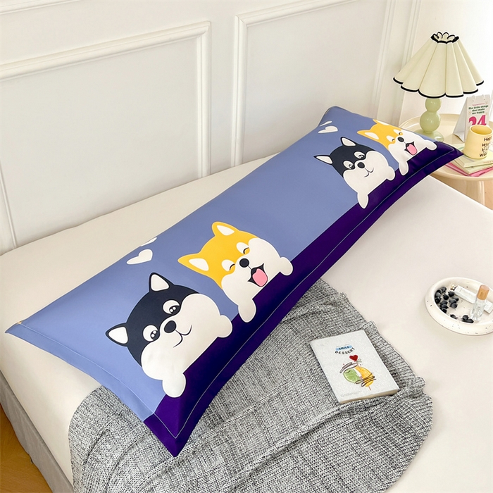 91家纺网 家纺一手货源 找家纺 梦舒羽 2025新款抗菌防水四季款枕套宿舍情侣枕芯套双人枕头套 防水单层枕套-萌宠乐园