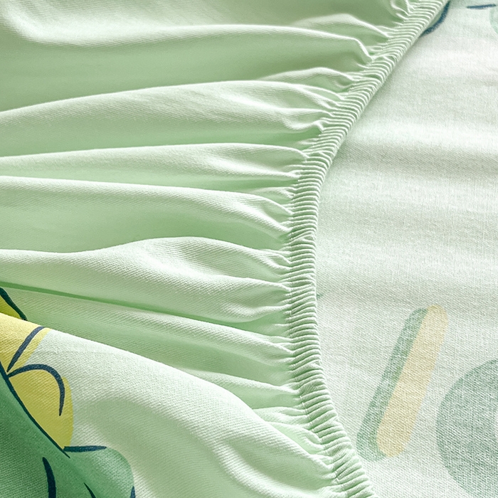 91家纺网 家纺一手货源 找家纺 涵宸家纺 2024新款全棉小清新印花单品套件--单床笠 床笠-龙游记