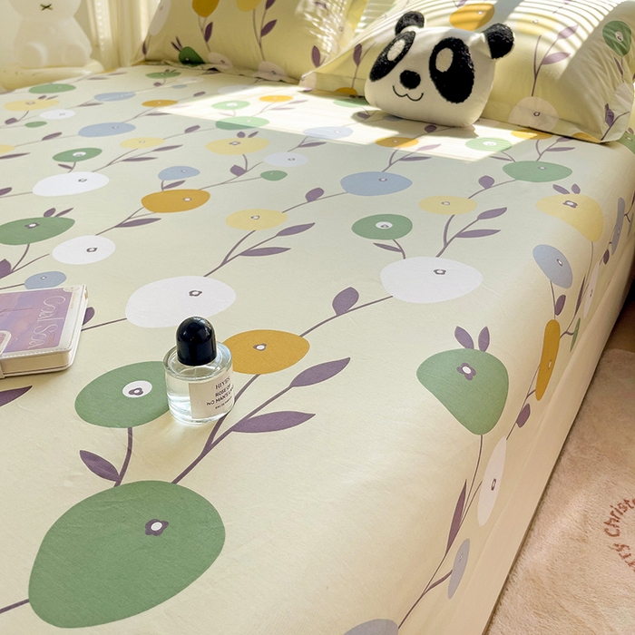 91家纺网 家纺一手货源 找家纺 大柏树 2025新款全棉13376印花四件套系列（可定制）-单床笠 娜然