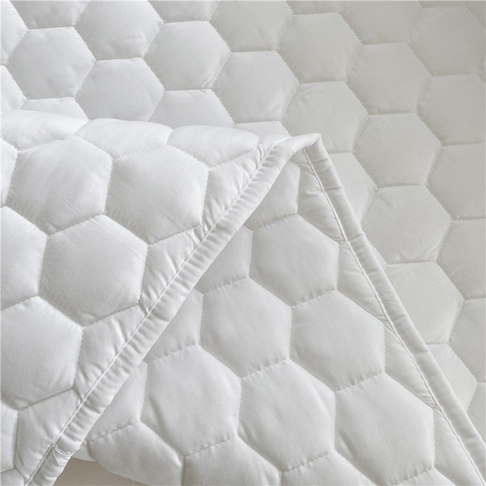 91家纺网 家纺一手货源 找家纺 恋绒家纺 A类刺绣款床褥学生软床垫子床护垫软垫（图1） 可爱熊-白色