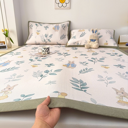 大元 2025新款数码印花冰藤席系列 -冰藤条席 森林兔兔