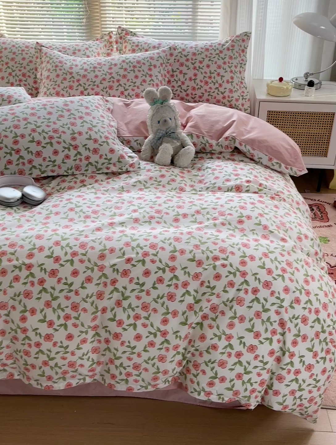 91家纺网 家纺一手货源 找家纺 大柏树 2025新款全棉13376印花四件套系列（可定制）-床单四件套 春晴