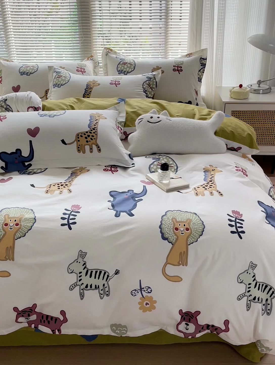 91家纺网 家纺一手货源 找家纺 大柏树 2025新款全棉13376印花四件套系列（可定制）-床单四件套 爱乐儿