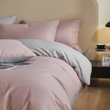 涵宸家纺 2024新款全棉提花四件套-菲比 菲比-曼越紫灰