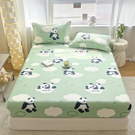 91家纺网 家纺一手货源 找家纺 （总）涵宸家纺 2024新款全棉小清新印花单品套件--单床笠