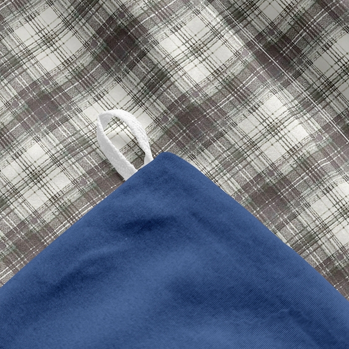 91家纺网 家纺一手货源 找家纺 啊雅家居 床上用品水洗棉印花五件套七件套 日系条格灰