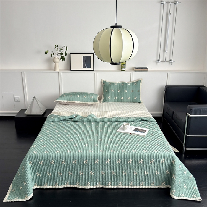 91家纺网 家纺一手货源 找家纺 美优兰 2025春双面天丝高温砂洗床盖 机器狗