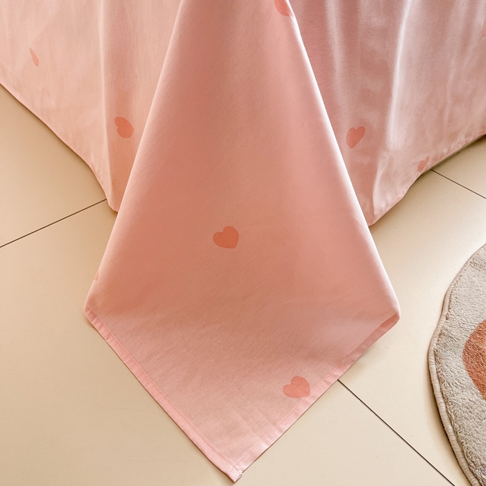 91家纺网 家纺一手货源 找家纺 涵宸家纺 2024新款全棉小清新印花单品套件--单被套 爱恋