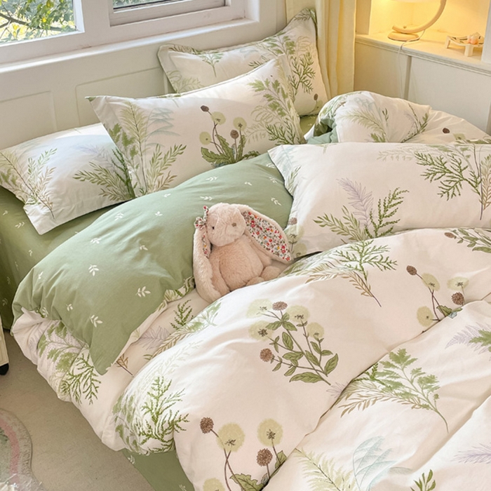 91家纺网 家纺一手货源 找家纺 涵宸家纺 2024新款全棉小清新印花单品套件--单被套 金秋