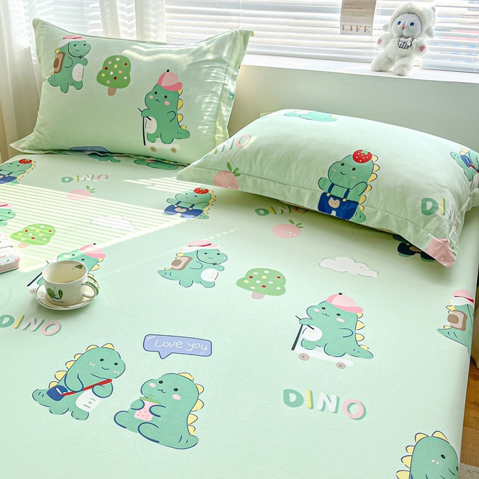 91家纺网 家纺一手货源 找家纺 涵宸家纺 2024新款全棉小清新印花单品套件--单枕套 枕套-龙游记