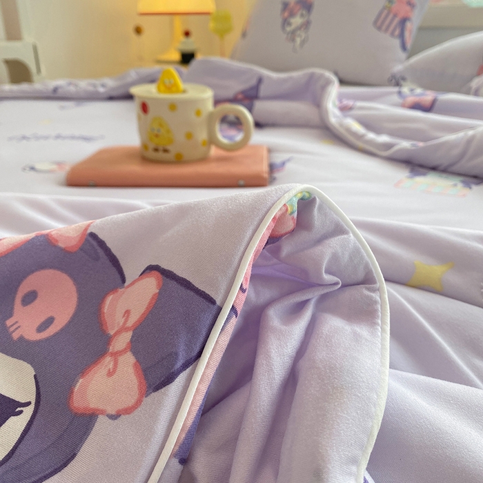 91家纺网 家纺一手货源 找家纺 DS-2025新款儿童卡通三丽鸥正版授权A类针织棉夏被系列 糖果库洛米