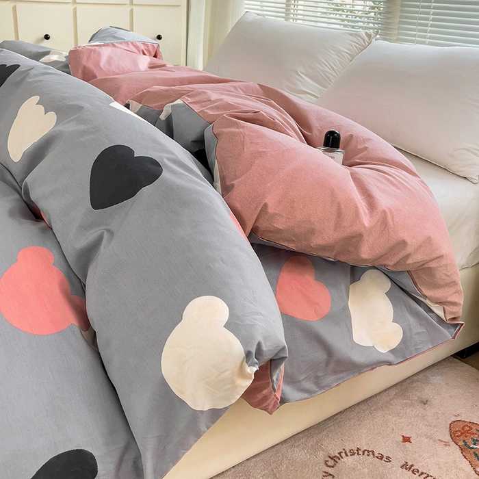 91家纺网 家纺一手货源 找家纺 大柏树 2025新款全棉13376印花四件套系列（可定制）-单被套 小爱恋