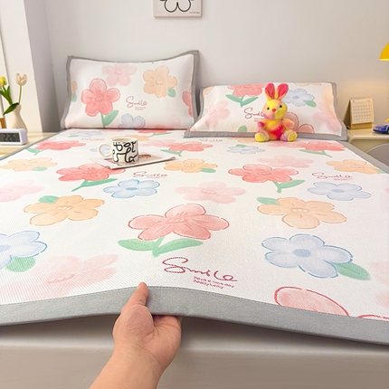 91家纺网 家纺一手货源 找家纺 （总）大元 2025新款数码印花冰藤席系列 -冰藤条席