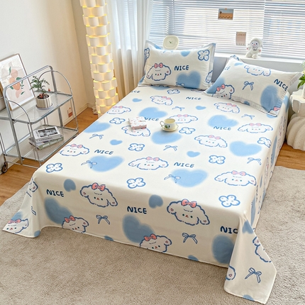 91家纺网 家纺一手货源 找家纺 （总）涵宸家纺 2024新款全棉小清新印花单品套件--单床单