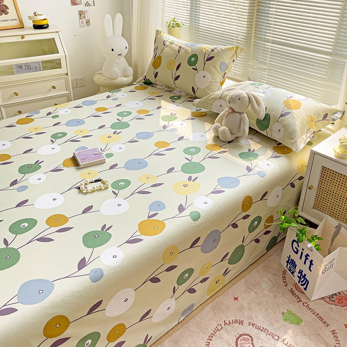 91家纺网 家纺一手货源 找家纺 大柏树 2025新款全棉13376印花四件套系列（可定制）-单床单 娜然