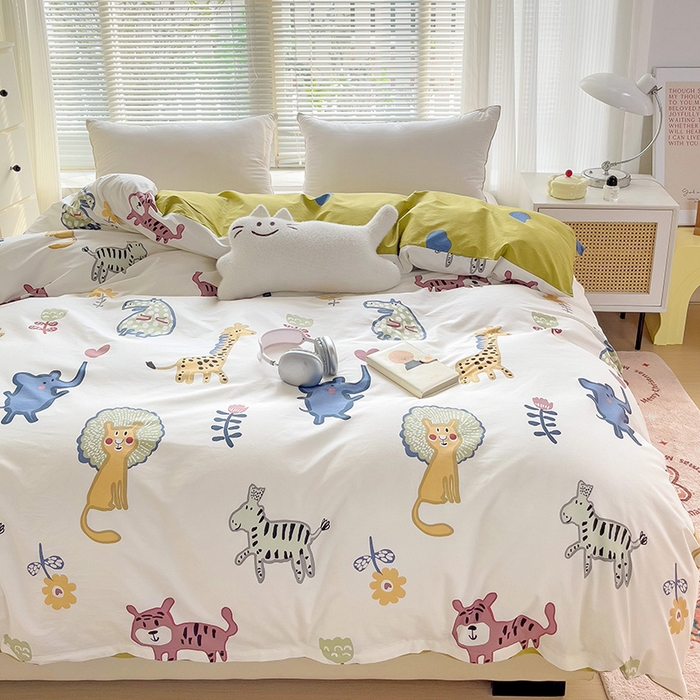 91家纺网 家纺一手货源 找家纺 大柏树 2025新款全棉13376印花四件套系列（可定制）-单被套 爱乐儿