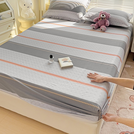 大柏树 2025新款全棉13376印花四件套系列（可定制）-单床笠 罗伊