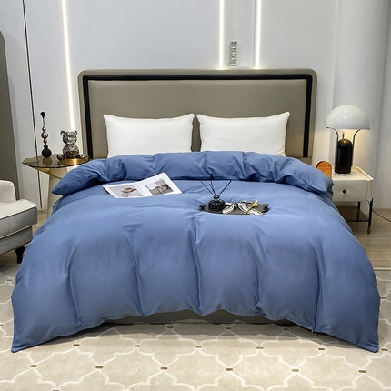 91家纺网 家纺一手货源 找家纺 （总）富馨莱 2024新款60支A类全棉纯棉磨毛纯色双拼被套