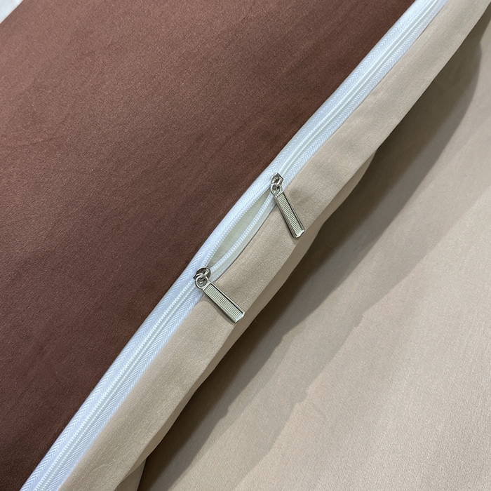 91家纺网 家纺一手货源 找家纺 （总）富馨莱 2024新款60支A类全棉纯棉磨毛纯色双拼被套