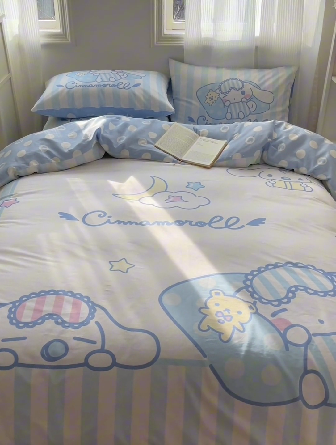 91家纺网 家纺一手货源 找家纺 星座 2025大版全棉三丽鸥四件套 晚安玉桂狗