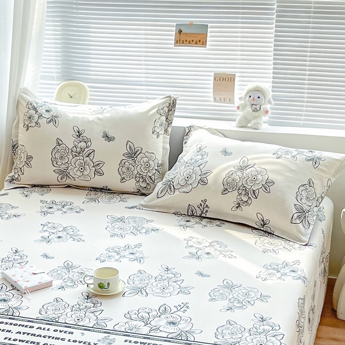 91家纺网 家纺一手货源 找家纺 涵宸家纺 2024新款全棉小清新印花单品套件--单枕套 枕套-安曼