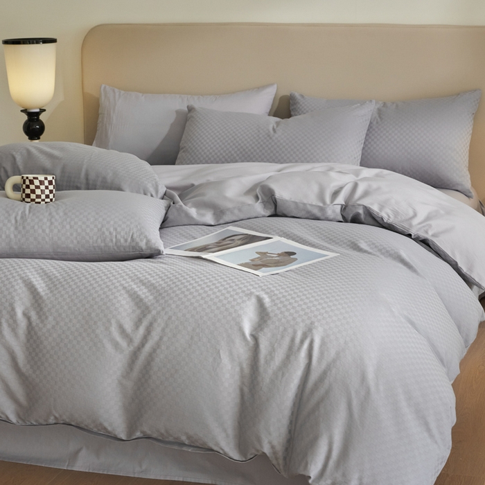 91家纺网 家纺一手货源 找家纺 涵宸家纺 2024新款全棉提花四件套-菲比 菲比-星兰