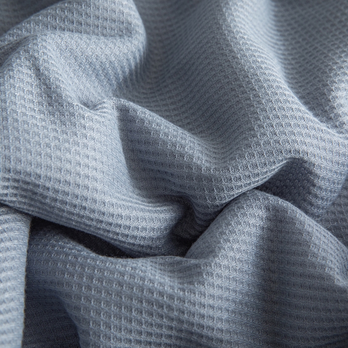 91家纺网 家纺一手货源 找家纺 慕尚家纺 2025新款针织棉华夫格夏被 华夫格 深海蓝