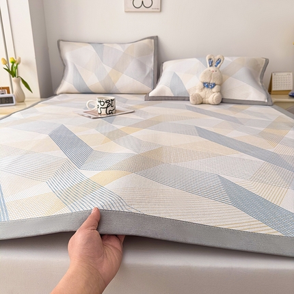 91家纺网 家纺一手货源 找家纺 （总）大元 2025新款数码印花冰藤席系列 -冰藤条席