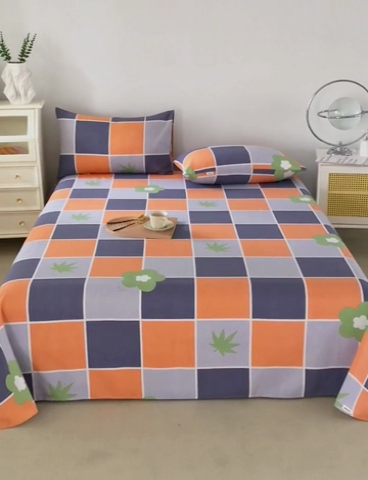 91家纺网 家纺一手货源 找家纺 金泰莱 2025新款原棉老粗布凉席老粗布床单软凉席 花间