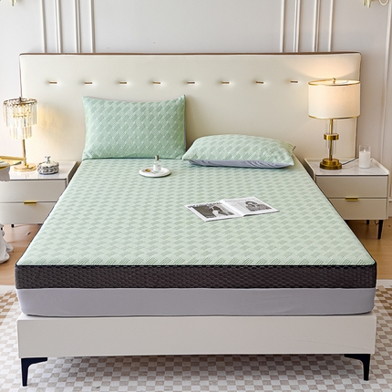 91家纺网 家纺一手货源 找家纺 （总）邦妮家纺 2024新款A类凉感丝床笠凉席床垫30公分内可用