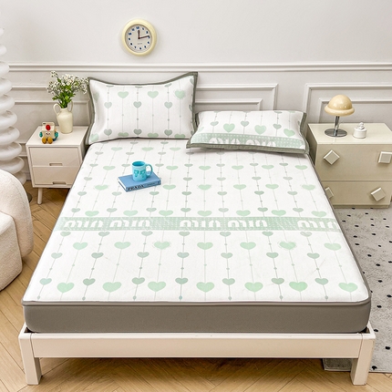 91家纺网 家纺一手货源 找家纺 （总）大元 2025新款数码印花冰藤席系列 -冰藤床笠