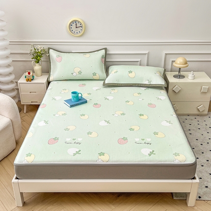 91家纺网 家纺一手货源 找家纺 （总）大元 2025新款数码印花冰藤席系列 -冰藤床笠