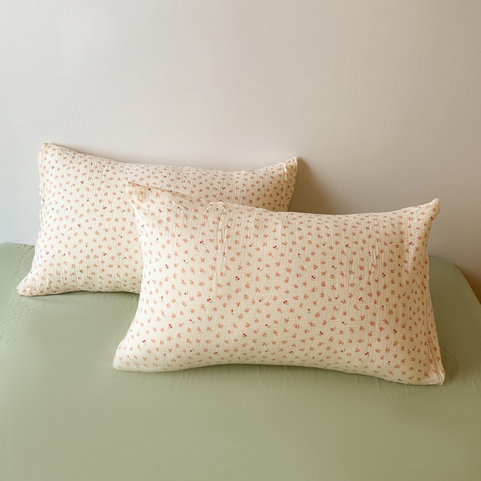 91家纺网 家纺一手货源 找家纺 千朵 2024新款全棉双层纱四件套 陌上花开