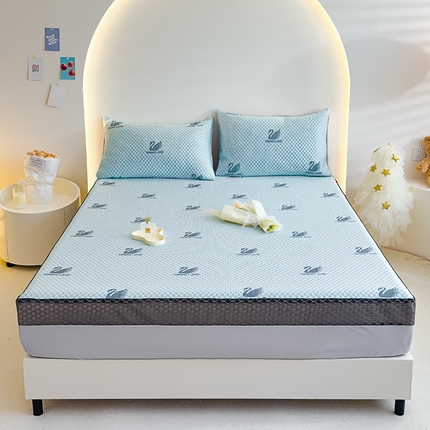 91家纺网 家纺一手货源 找家纺 （总）邦妮家纺 2024新款A类凉感丝床笠凉席床垫30公分内可用