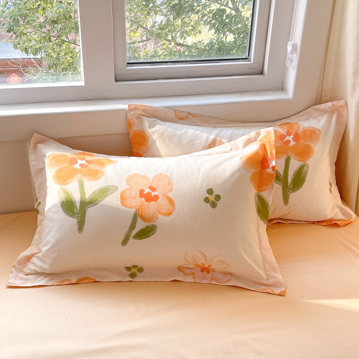 91家纺网 家纺一手货源 找家纺 涵宸家纺 2024新款全棉小清新印花单品套件--单被套 香榭