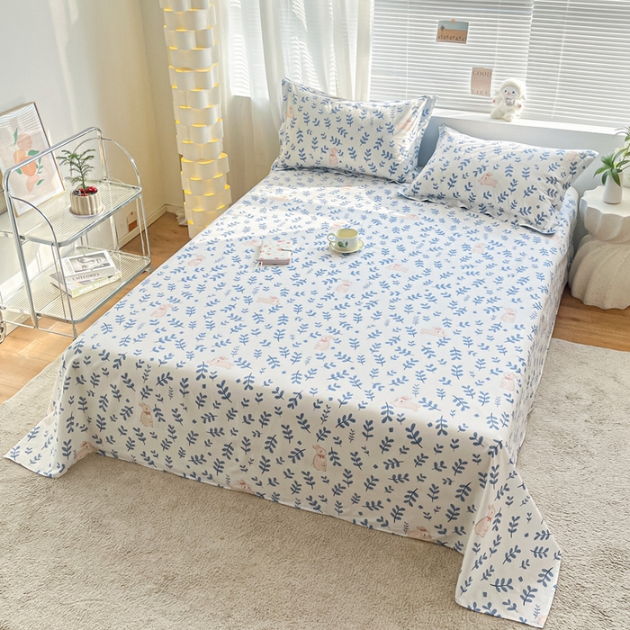 91家纺网 家纺一手货源 找家纺 （总）涵宸家纺 2024新款全棉小清新印花单品套件--单床单